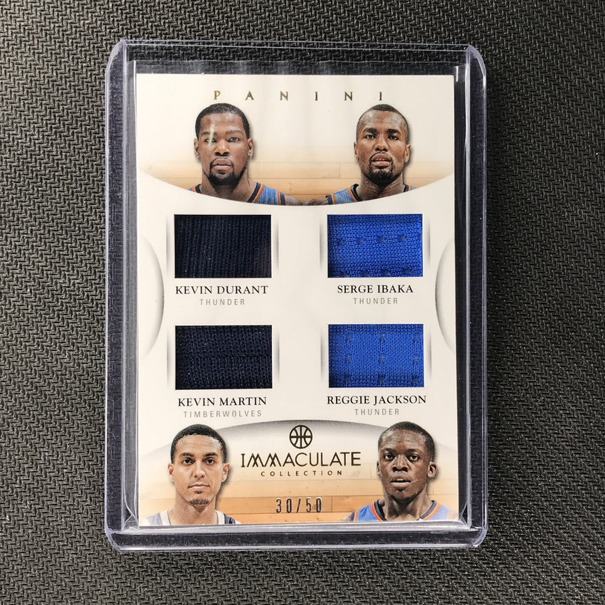 2012-13 Immaculate DURANT IBAKA MARTIN JACKSON Quad Patch 30/50-Cherry Collectables