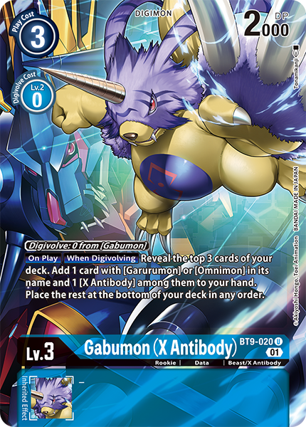 Gabumon X Antibody BT9-020 - Alternate Art BT09 X-Record