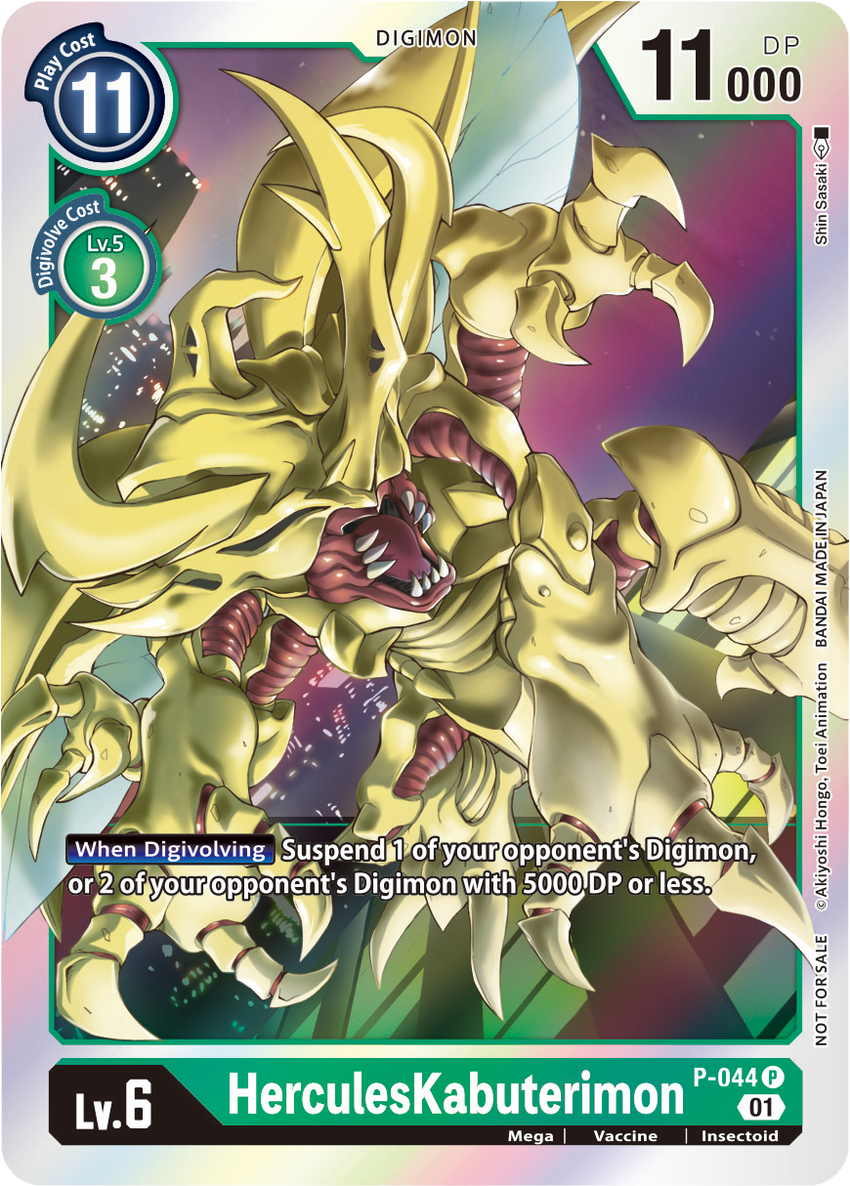 Herculeskabuterimon P-044 - Double Diamond Dash Pack Promo