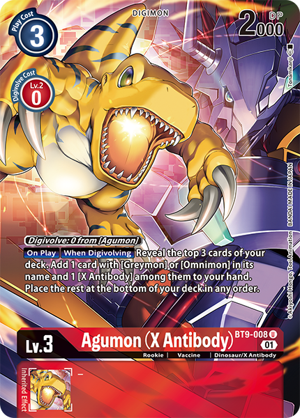 Agumon X Antibody BT9-008 - Alternate Art BT09 X-Record