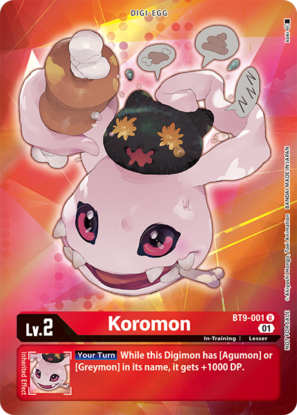 Koromon BT9-001 - Alternate Art BT09 X-Record
