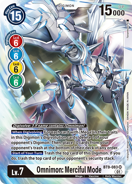 Omnimon: Merciful Mode BT9-083 - Super Rare BT09 X-Record