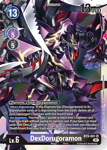 DexDorugoramon BT9-081 - Super Rare BT09 X-Record