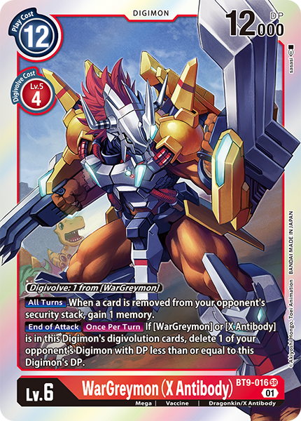 WarGreymon X Antibody BT9-016 - Super Rare BT09 X-Record