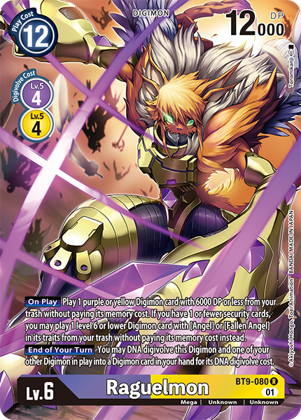 Raguelmon BT9-080 - Alternate Art BT09 X-Record