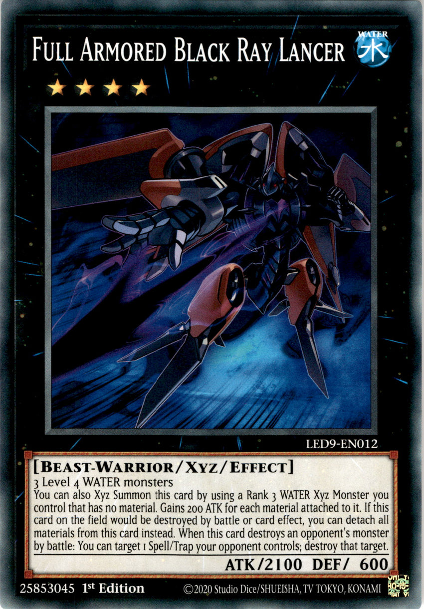 Full Armored Black Ray Lancer - LED9-EN012 - Common 1st Edition
