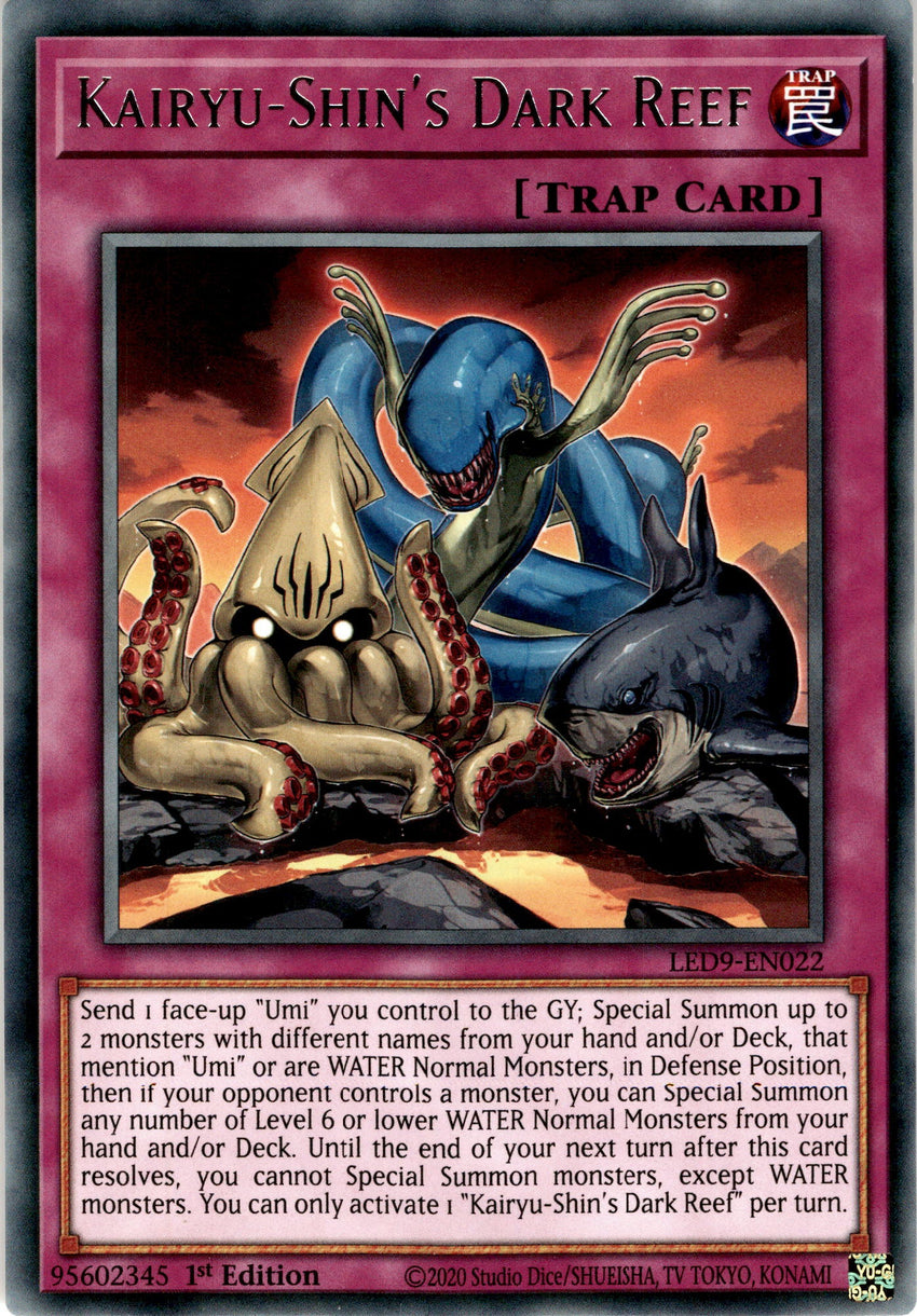 Kairyu-Shin's Dark Reef - LED9-EN022 - Rare 1st Edition
