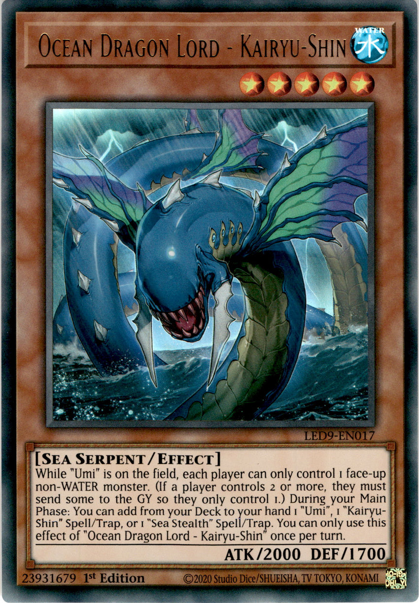 Ocean Dragon Lord - Kairyu-Shin - LED9-EN017 - Ultra Rare 1st Edition