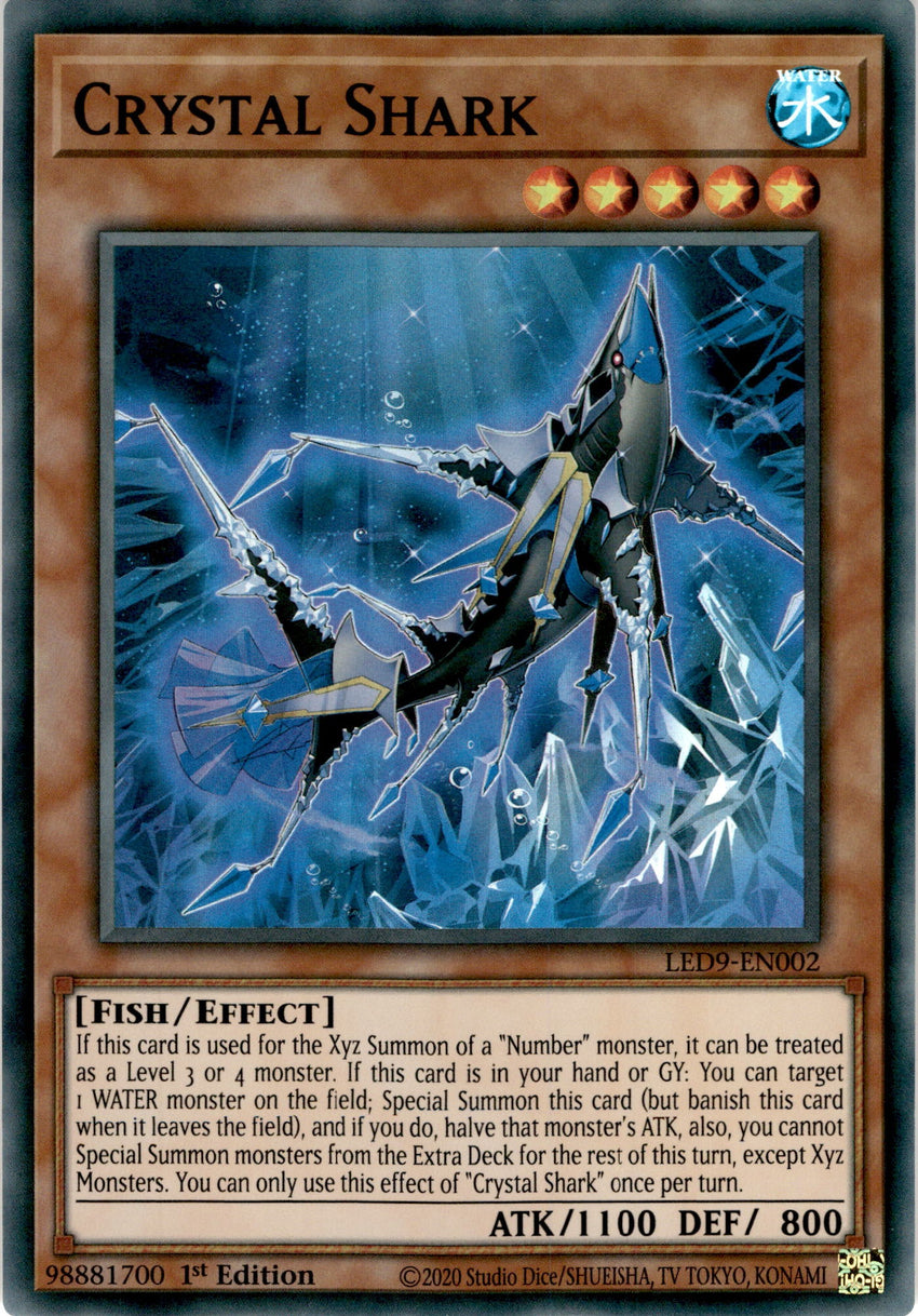 Crystal Shark - LED9-EN002 - Super Rare 1st Edition
