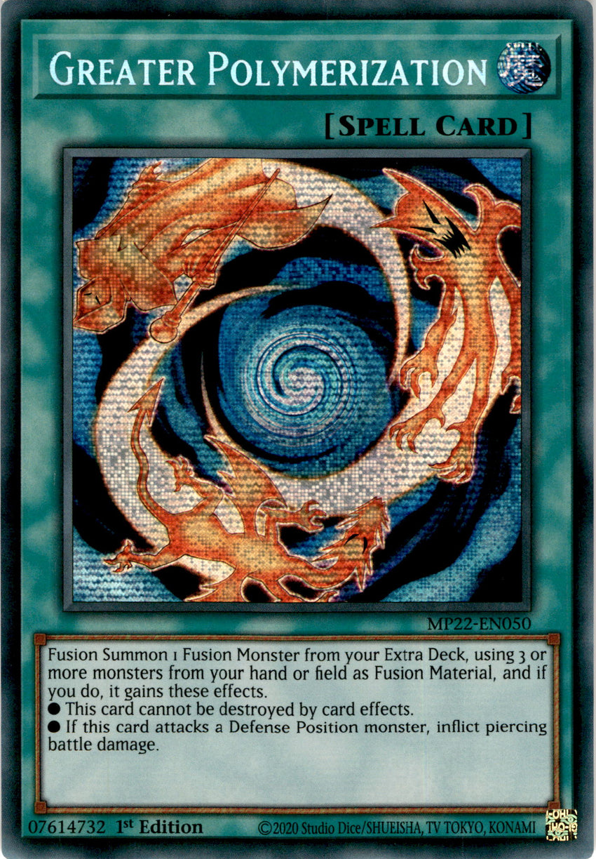 Greater Polymerization - Mp22-en050 - Prismatic Secret Rare 1st Editio Cherry Collectables Greater Polymerization - Mp22-en050 - Prismatic Secret Rare 1st Editio Cherry Collectables