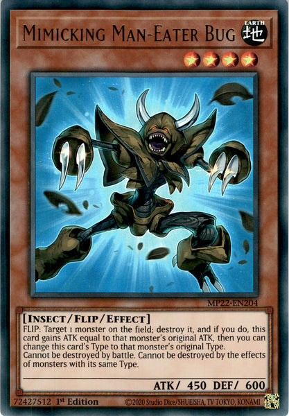 Mimicking Man-eater Bug - Mp22-en204 - Ultra Rare 1st Edition Cherry Collectables Mimicking Man-eater Bug - Mp22-en204 - Ultra Rare 1st Edition Cherry Collectables