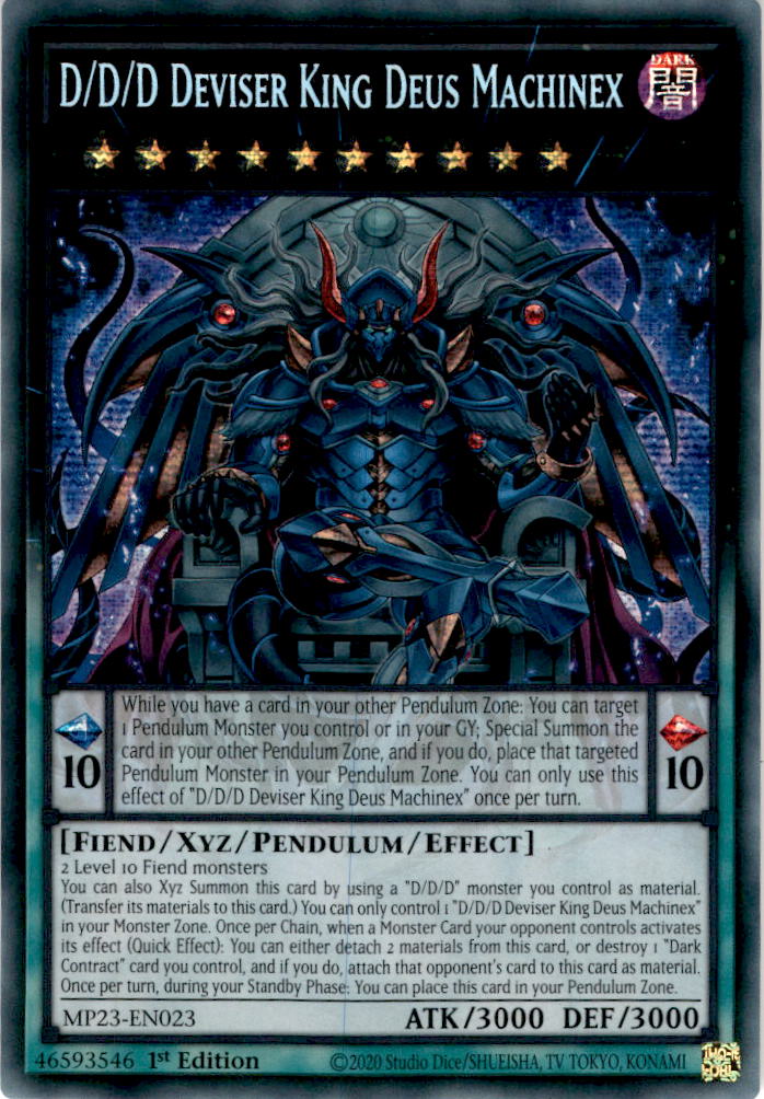 D/d/d Deviser King Deus Machinex - Mp23-en023 - Secret Rare 1st Editio Cherry Collectables D/d/d Deviser King Deus Machinex - Mp23-en023 - Secret Rare 1st Editio Cherry Collectables