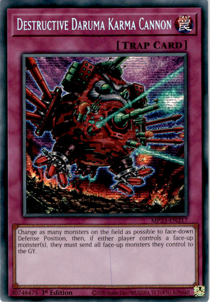 Destructive Daruma Karma Cannon - MP23-EN217 - Secret Rare 1st Edition