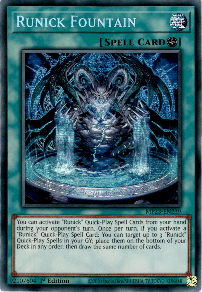 Runick Fountain - MP23-EN239 - Secret Rare 1st Edition