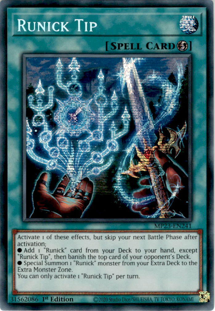 Runick Tip - MP23-EN241 - Secret Rare 1st Edition