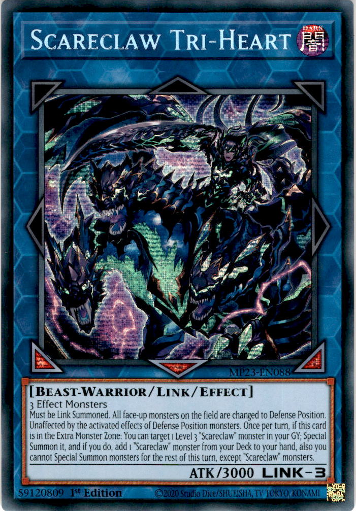 Scareclaw Tri-Heart - MP23-EN088 - Secret Rare 1st Edition