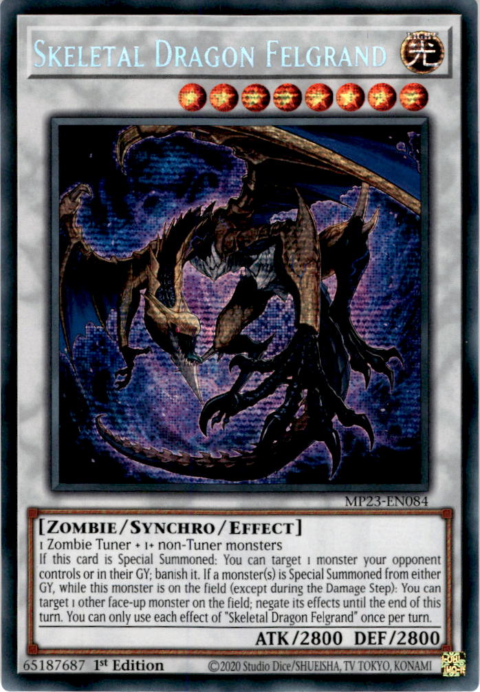 Skeletal Dragon Felgrand - MP23-EN084 - Secret Rare 1st Edition