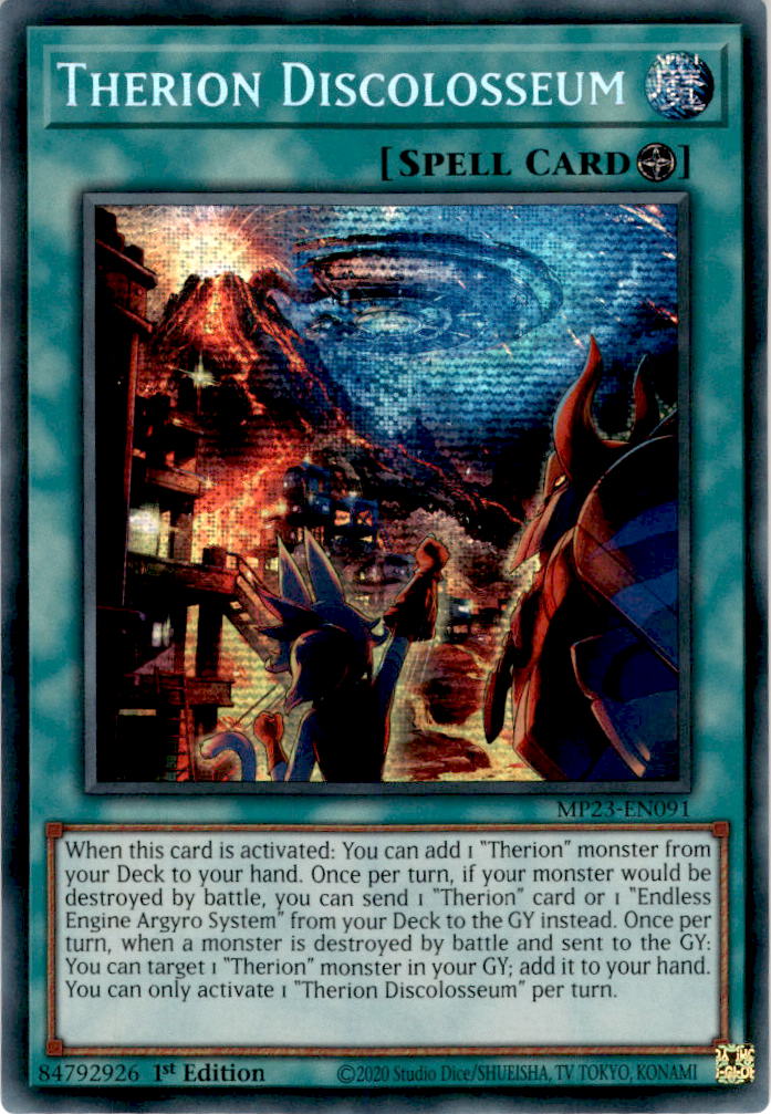 To Mega Therion NM Therion King Regulus  MP23-EN063  Prismatic Secret  Rare 1st Edition (Yu-Gi-Oh! TCG, 25th Anniversary Tin)