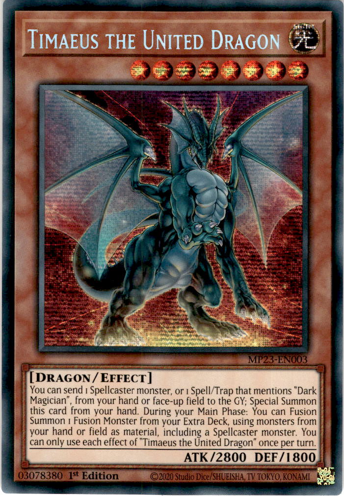 Timaeus the United Dragon - MP23-EN003 - Secret Rare 1st Edition