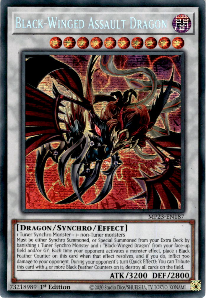Black-Winged Assault Dragon - MP23-EN187 - Secret Rare 1st Edition