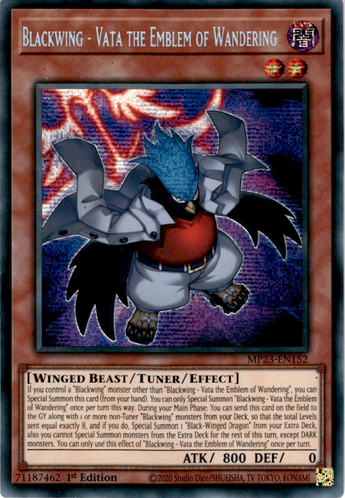 Blackwing - Vata the Emblem of Wandering - MP23-EN152 - Secret Rare 1st Edition