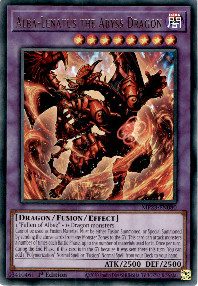 Alba-Lenatus the Abyss Dragon - MP23-EN080 - Ultra Rare 1st Edition