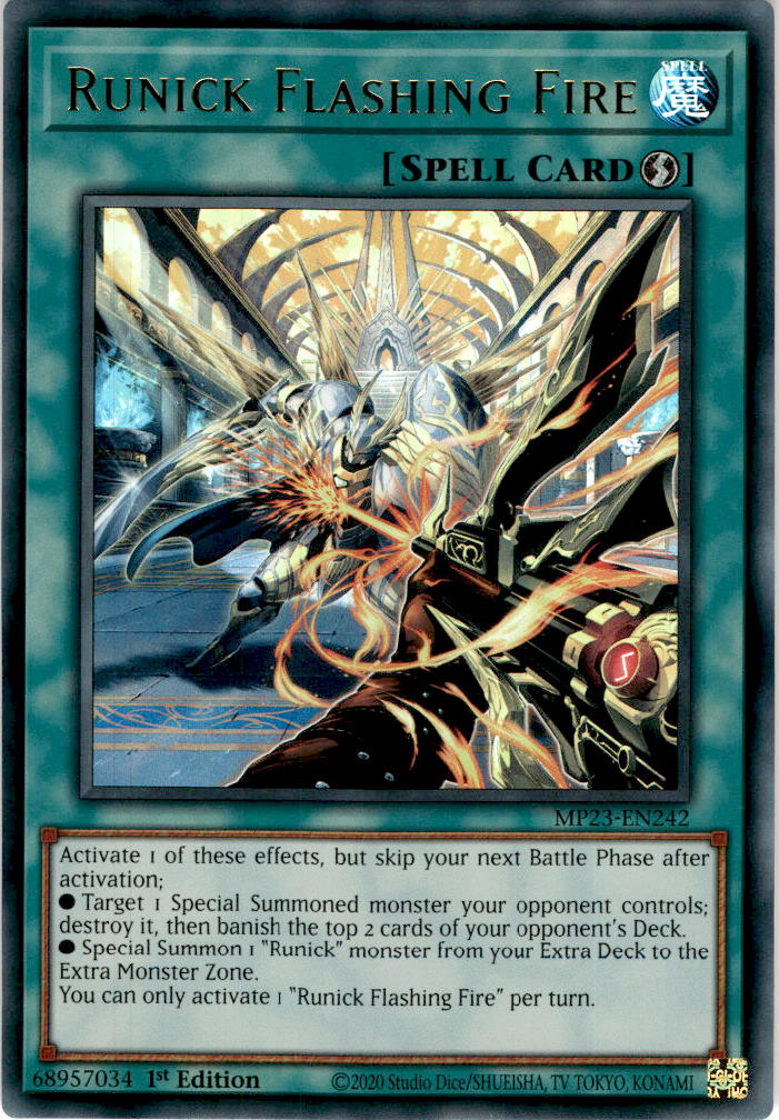 Runick Flashing Fire - MP23-EN242 - Ultra Rare 1st Edition