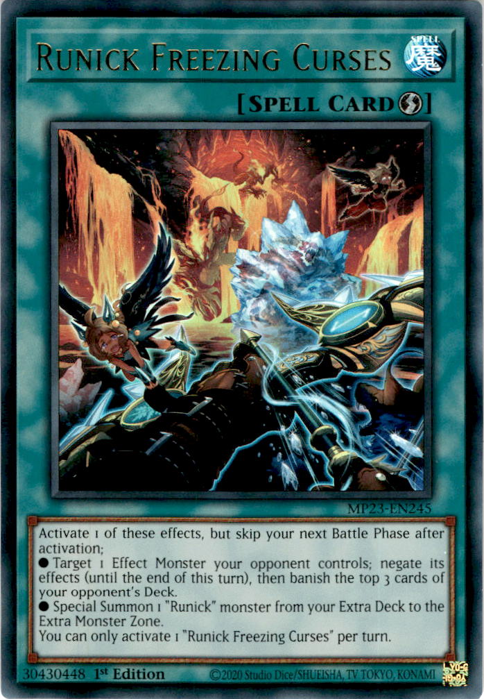 Runick Freezing Curses - MP23-EN245 - Ultra Rare 1st Edition