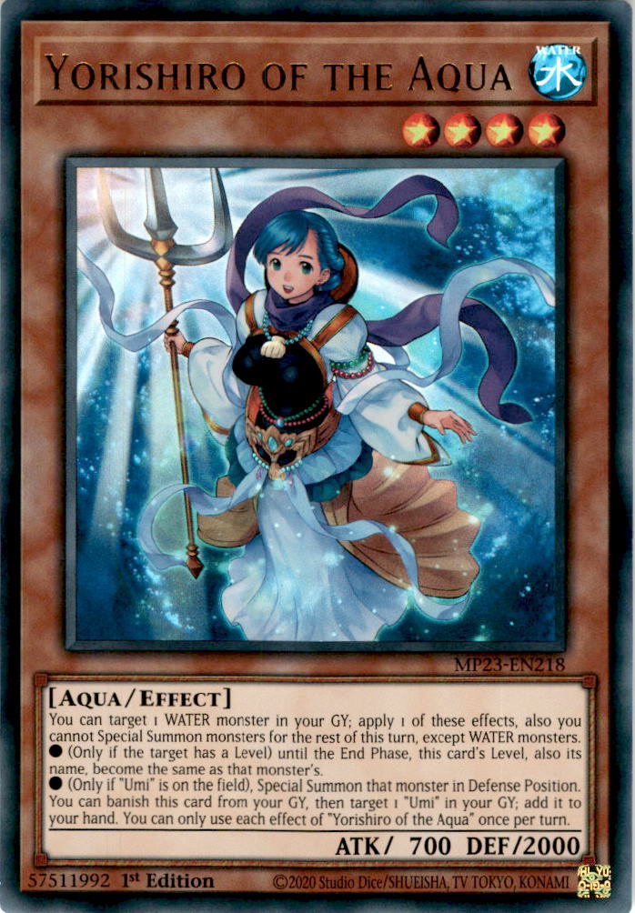 Yorishiro of the Aqua - MP23-EN218 - Ultra Rare 1st Edition