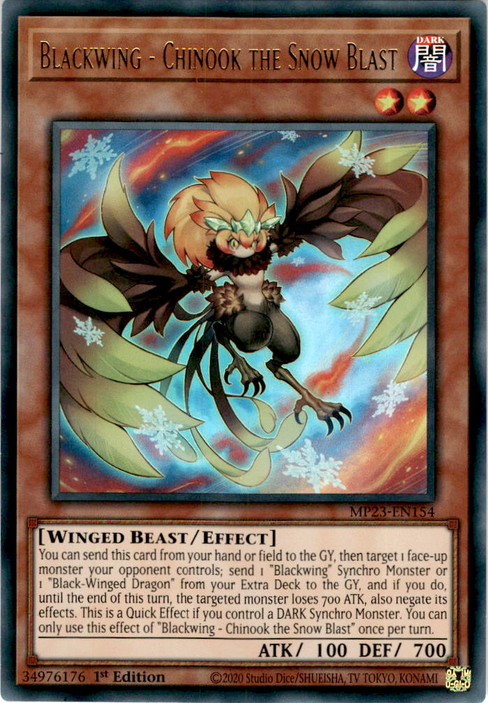 Blackwing - Chinook the Snow Blast - MP23-EN154 - Ultra Rare 1st Edition