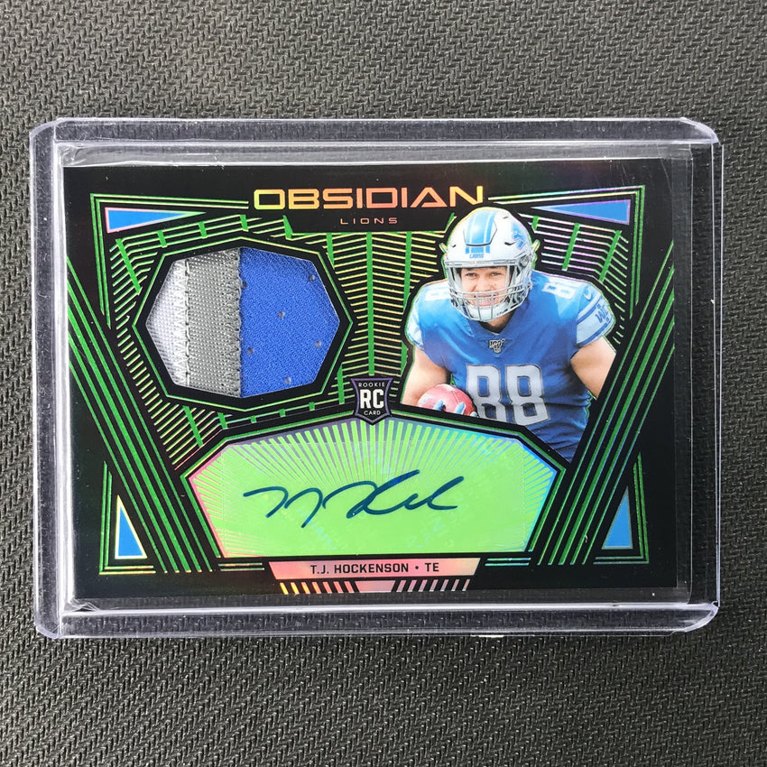 2019 Obsidian TJ HOCKENSON Rookie Patch Auto Green 22/50-Cherry Collectables