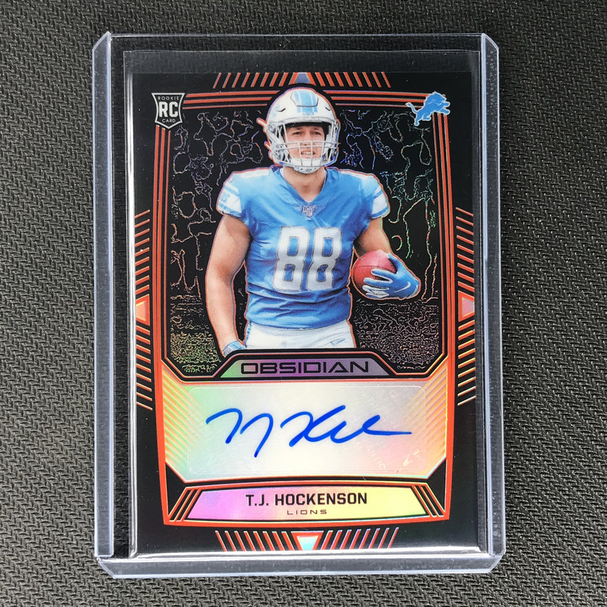 2019 Obsidian TJ HOCKENSON Rookie Auto Orange 28/75-Cherry Collectables