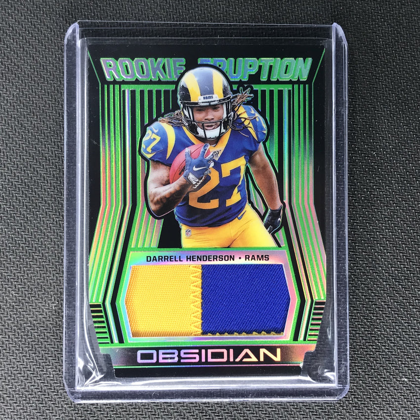 2019 Obsidian DARRELL HENDERSON Rookie Eruption Patch Green 7/25-Cherry Collectables