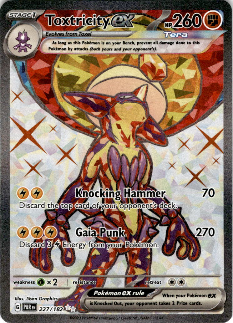 FULL ART Toxtricity ex - 227/182 - Ultra Rare Paradox Rift