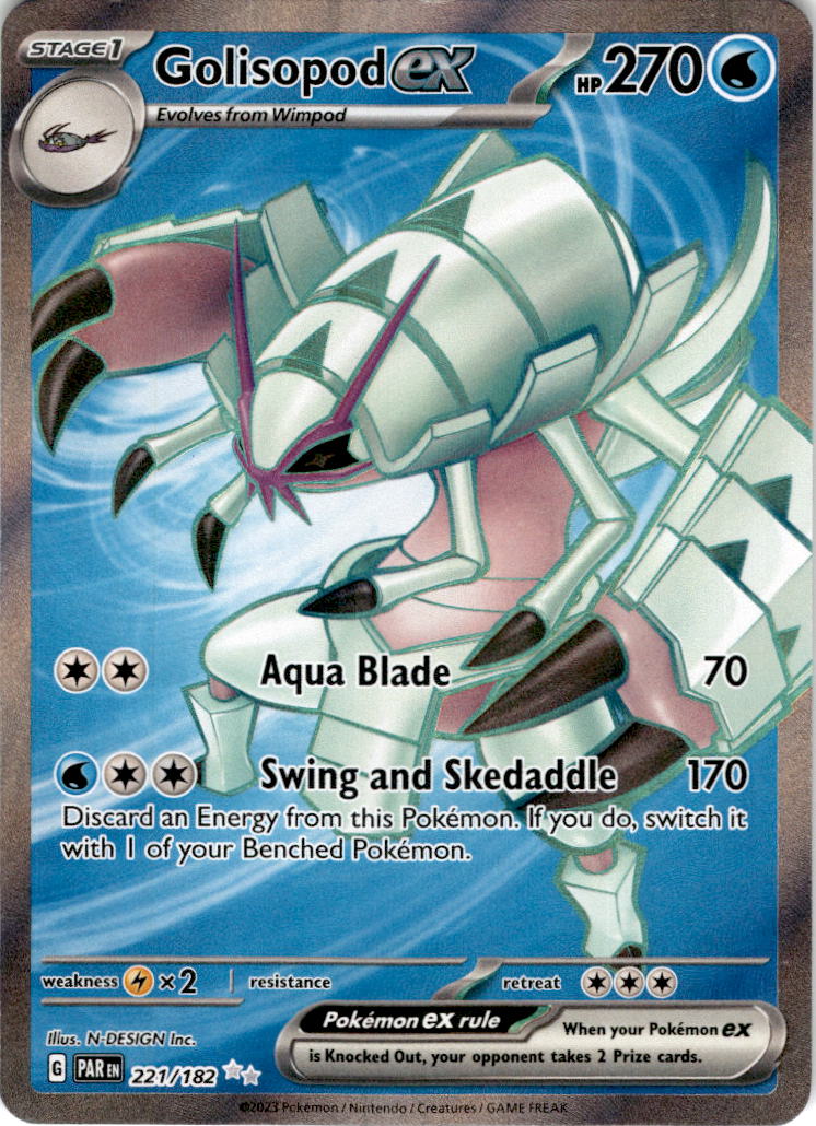 FULL ART Golisopod ex - 221/182 - Ultra Rare Paradox Rift