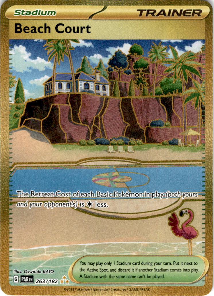 GOLD Beach Court - 263/182 - Secret Rare Paradox Rift