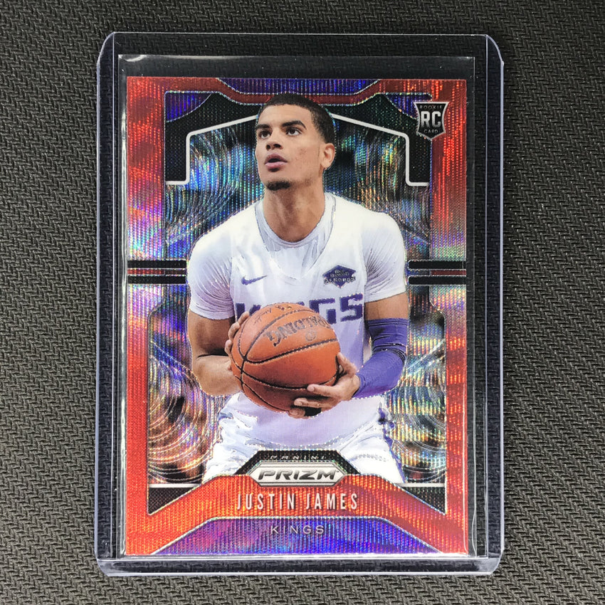 2019-20 Prizm JUSTIN JAMES Ruby Wave Prizm Rookie #295-Cherry Collectables