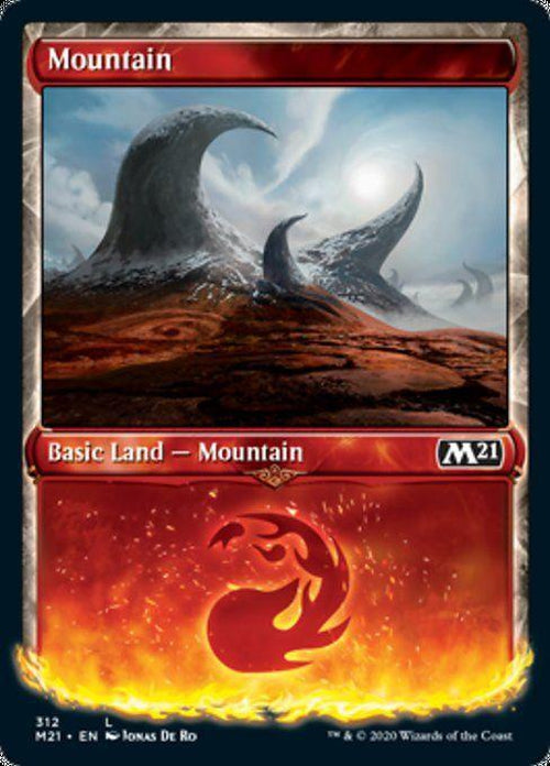 FOIL SHOWCASE - Mountain 312 - Core Set 2021-Cherry Collectables