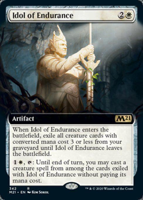FOIL EXTENDED ART - Idol of Endurance 342 - Core Set 2021-Cherry Collectables