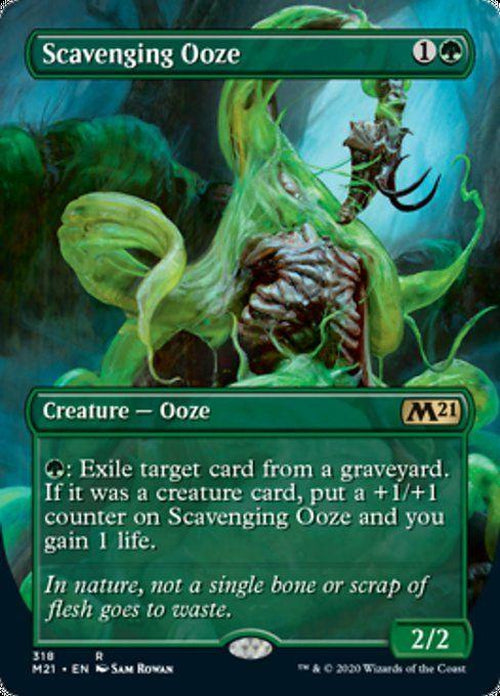 FOIL BORDERLESS - Scavenging Ooze 318 - Core Set 2021-Cherry Collectables