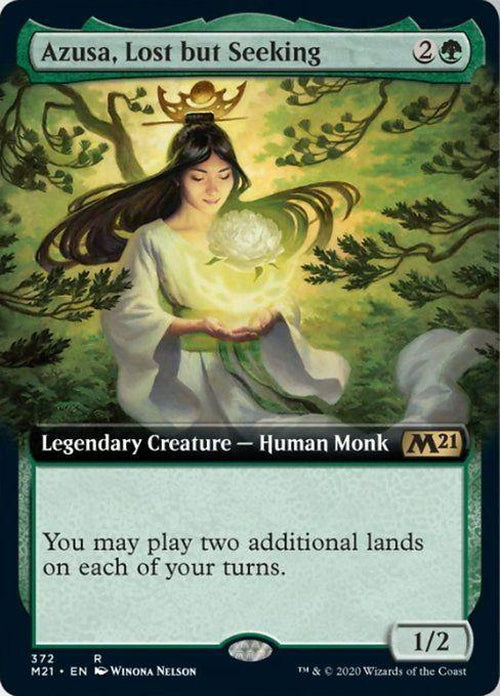 EXTENDED ART - Azusa, Lost but Seeking 372 - Core Set 2021-Cherry Collectables