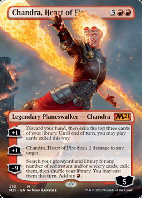 FOIL BORDERLESS - Chandra, Heart of Fire 283 - Core Set 2021-Cherry Collectables
