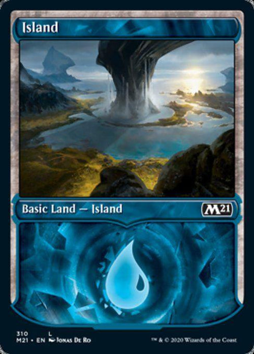 FOIL SHOWCASE - Island 310 - Core Set 2021-Cherry Collectables