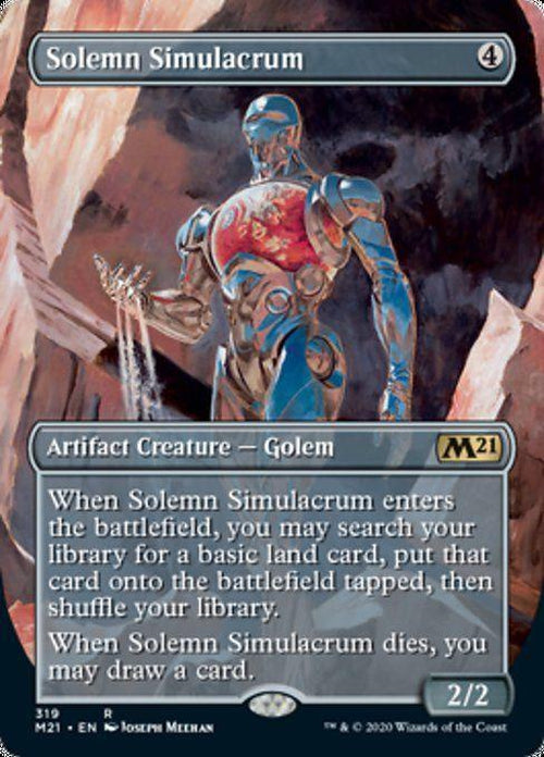 FOIL BORDERLESS - Solemn Simulacrum 319 - Core Set 2021-Cherry Collectables