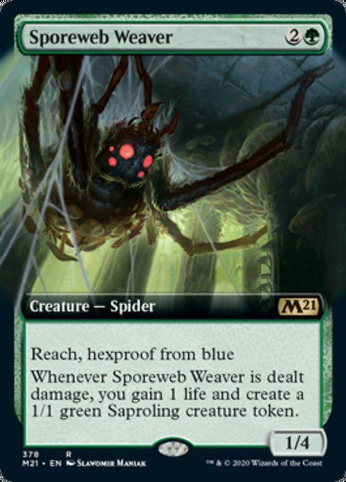 FOIL EXTENDED ART - Sporeweb Weaver 378 - Core Set 2021-Cherry Collectables