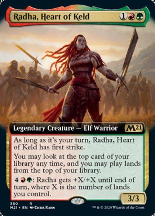 FOIL EXTENDED ART - Radha, Heart of Keld 380 - Core Set 2021-Cherry Collectables