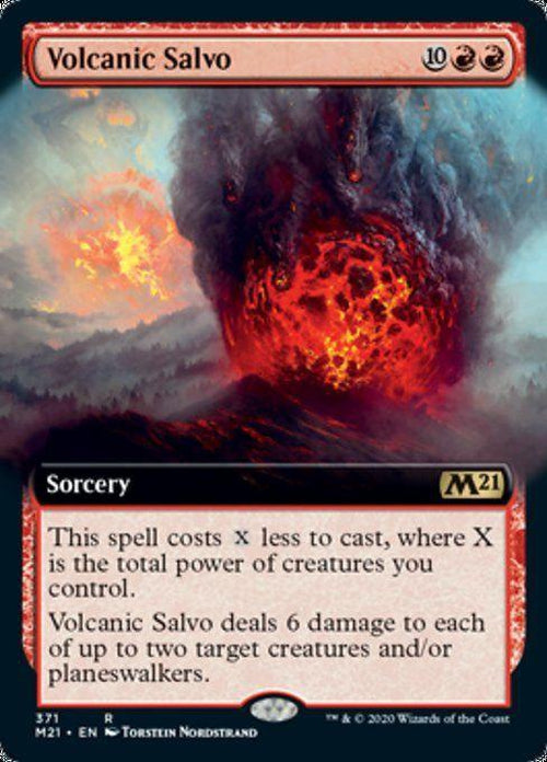EXTENDED ART - Volcanic Salvo 371 - Core Set 2021-Cherry Collectables