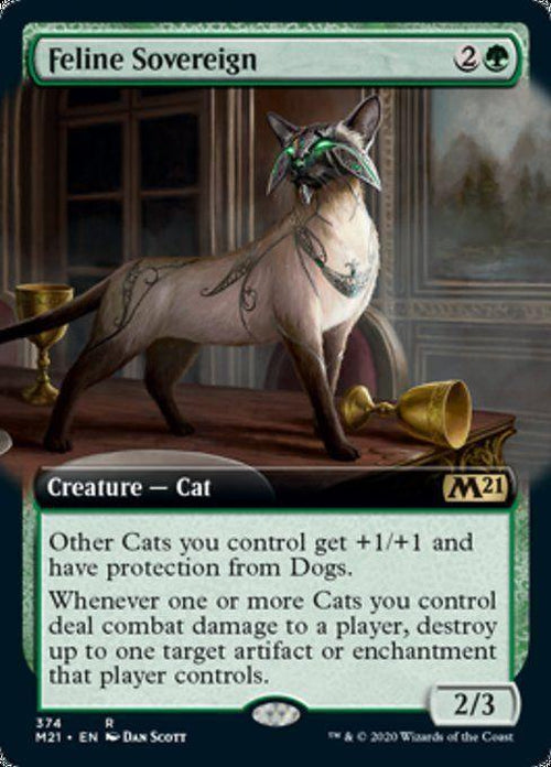 FOIL EXTENDED ART - Feline Sovereign 374 - Core Set 2021-Cherry Collectables