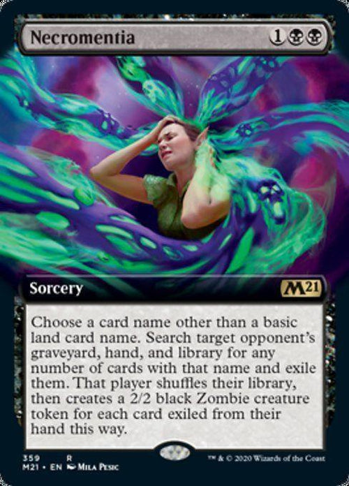 FOIL EXTENDED ART - Necromentia 359 - Core Set 2021-Cherry Collectables