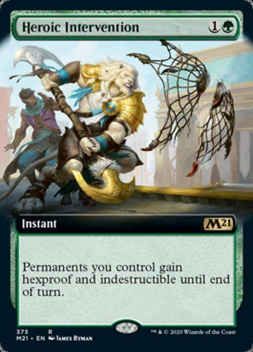 FOIL EXTENDED ART - Heroic Intervention 375 - Core Set 2021-Cherry Collectables
